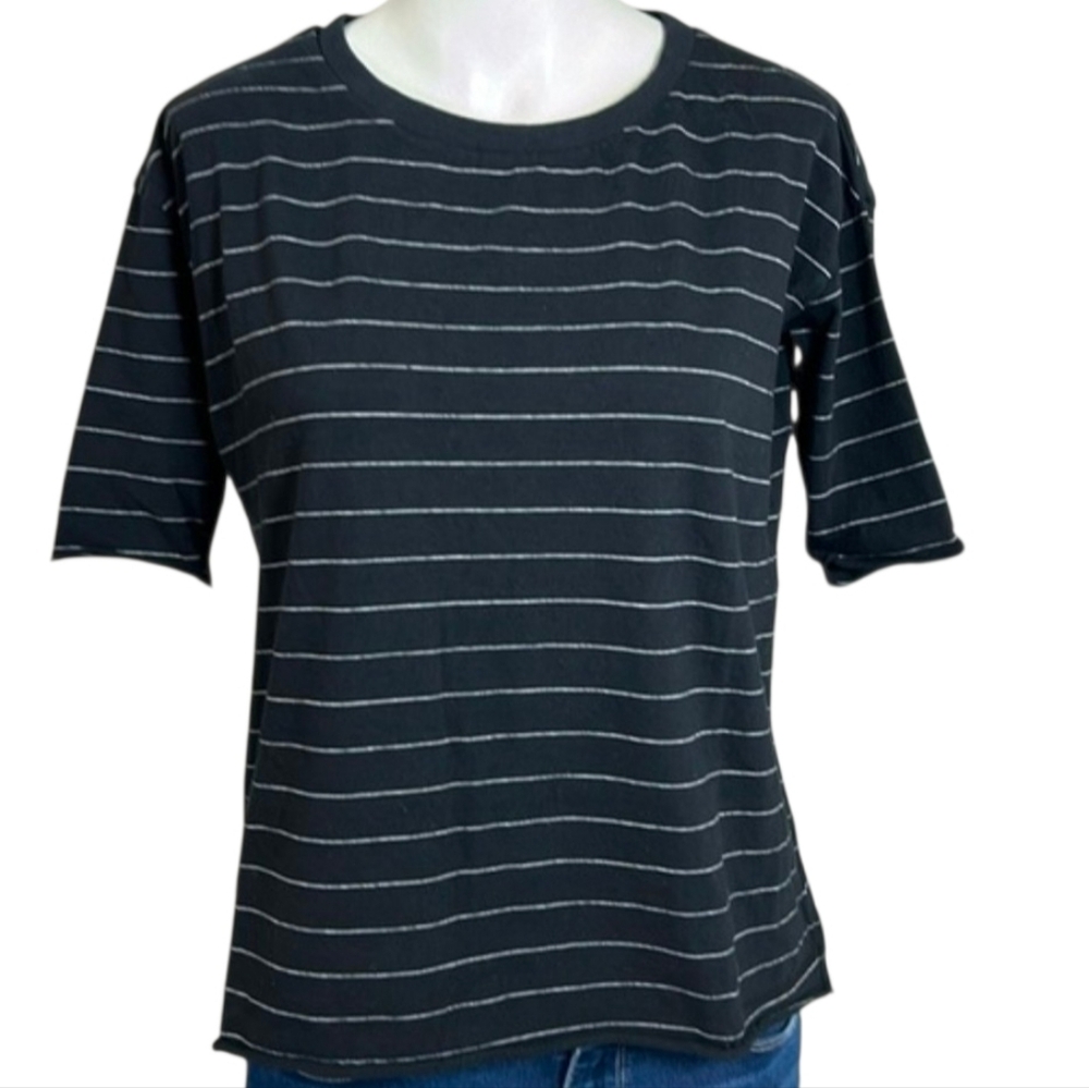 Frank & Eileen Tee Lab Shirt SM Black /White Josephine French Tee Oversized